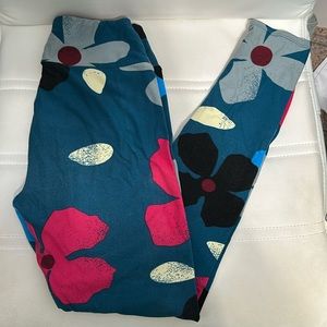 LuLaRoe leggings teal floral
